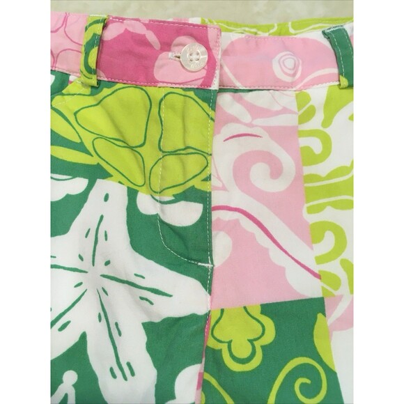 Lilly Pulitzer Stretch Capri Crop Pants Sea Life Sz 6X White Label Lillycore - Picture 9 of 9